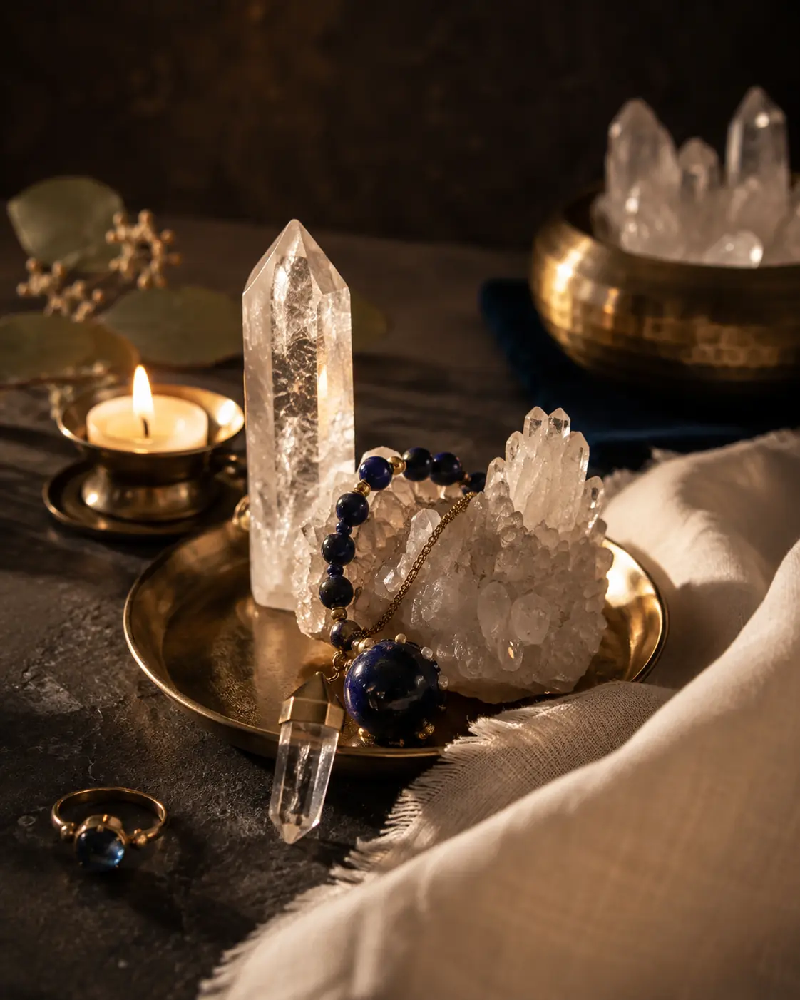 ZENAUURA crystals in a calm intentional setting