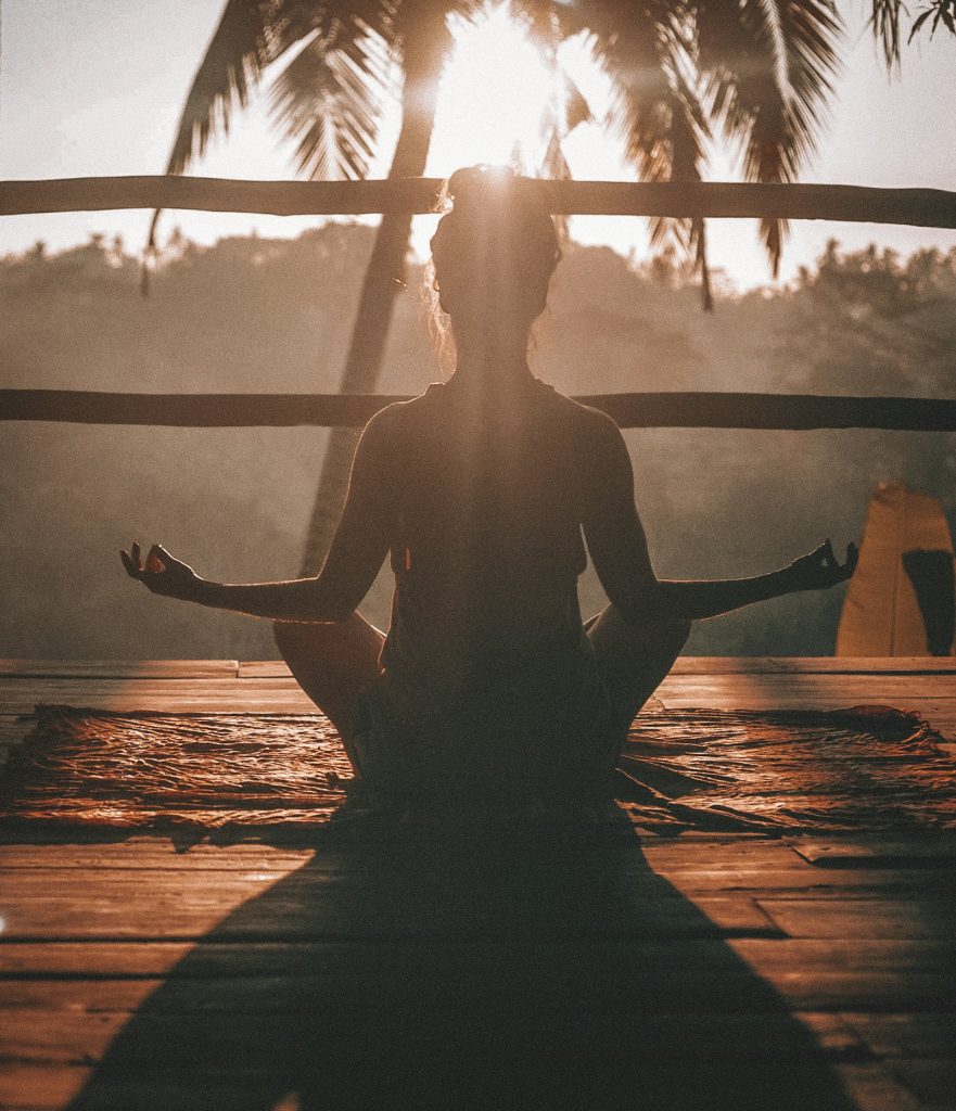 A quiet meditation practice representing emotional balance